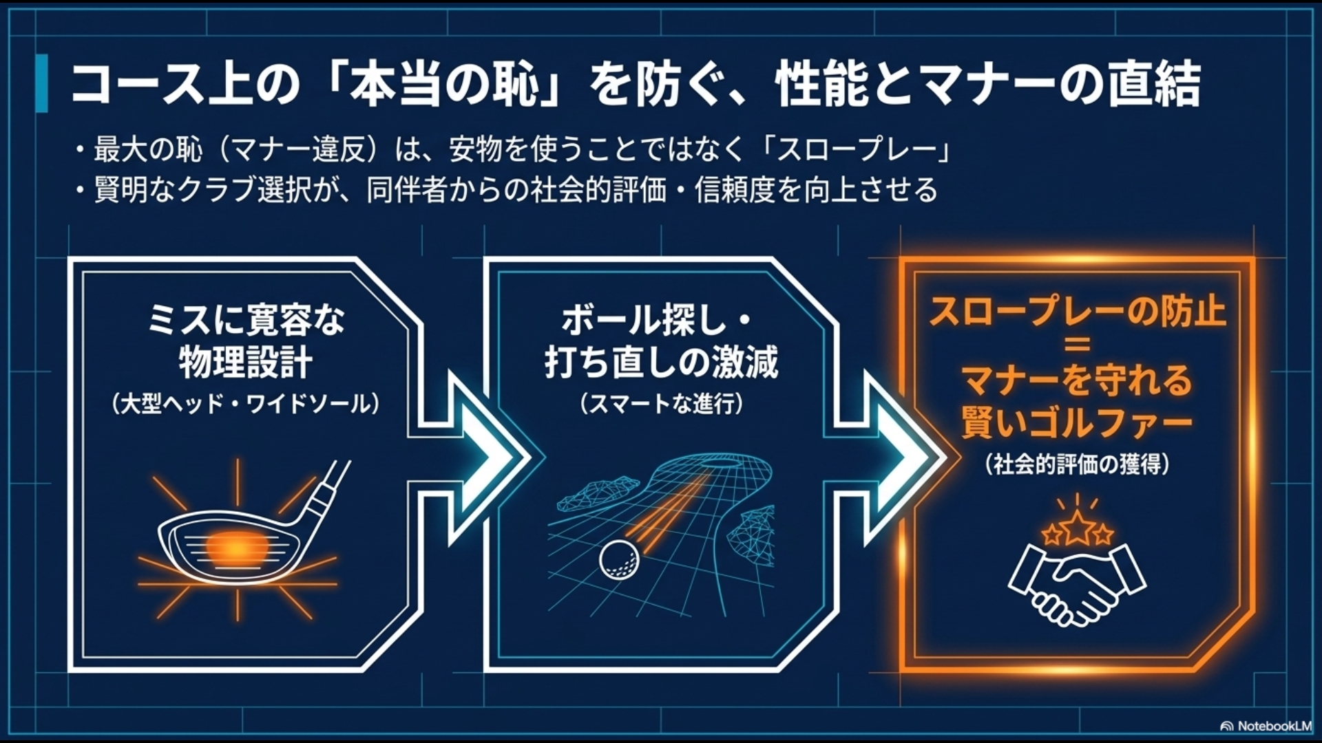 ミスに寛容なクラブ設計が打ち直しの激減とスムーズな進行に繋がり、社会的評価を獲得するフローチャート