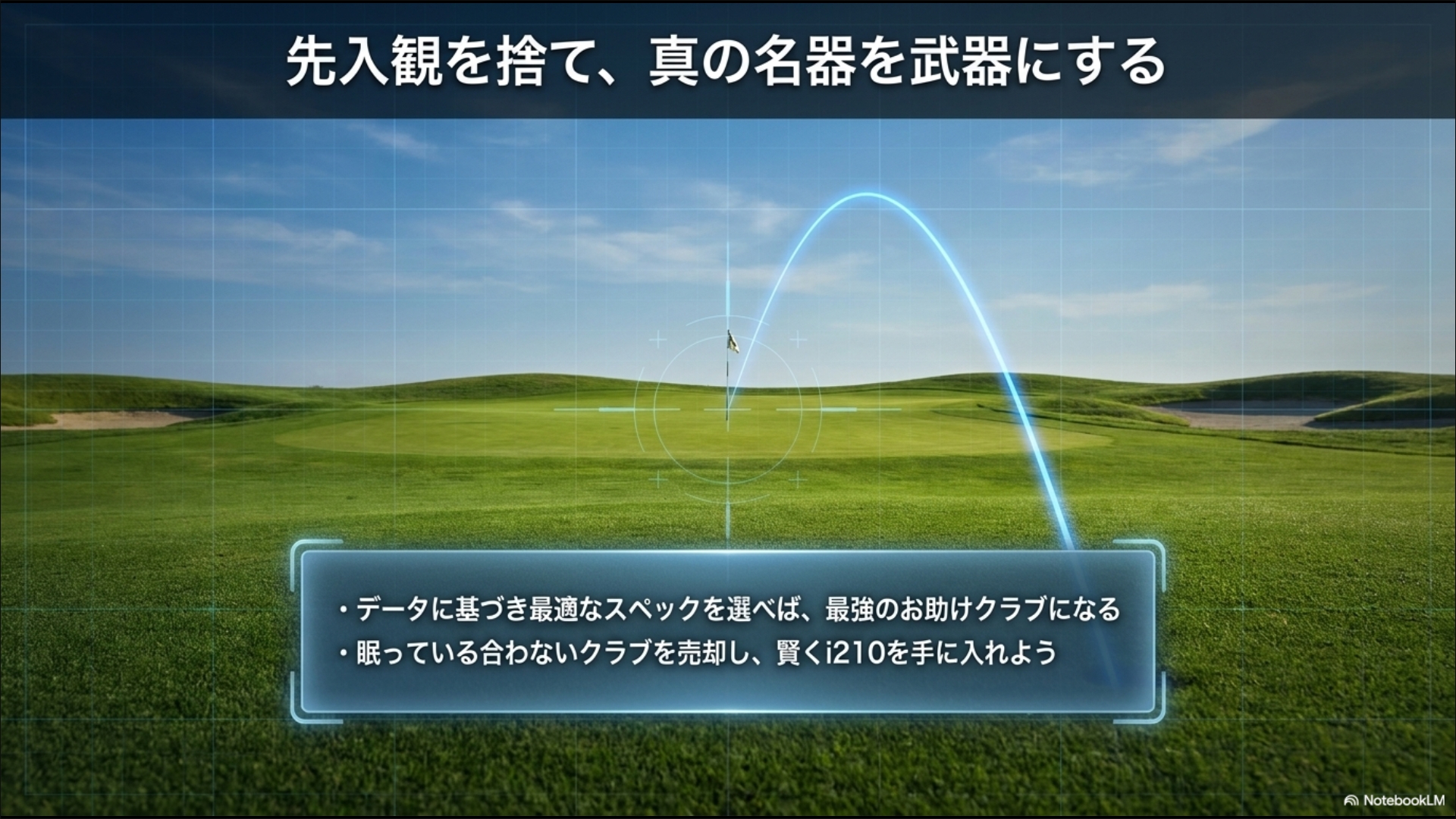 最適なスペックを選べば最強のお助けクラブになるという結論。合わないクラブを売却してi210を手に入れることを推奨するスライド。