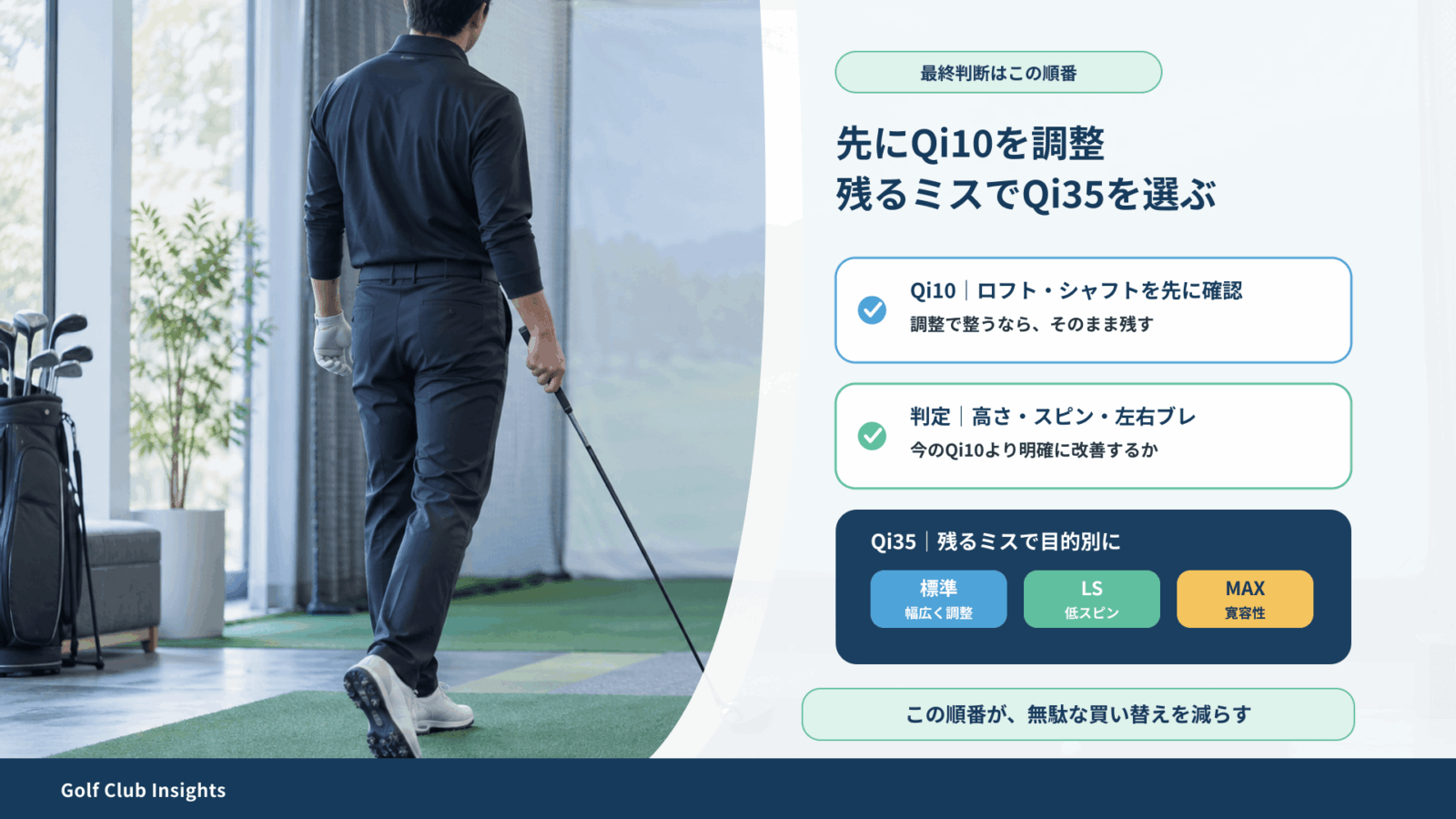 Qi10のロフトとシャフトを先に調整し残るミスでQi35を目的別に選ぶまとめ