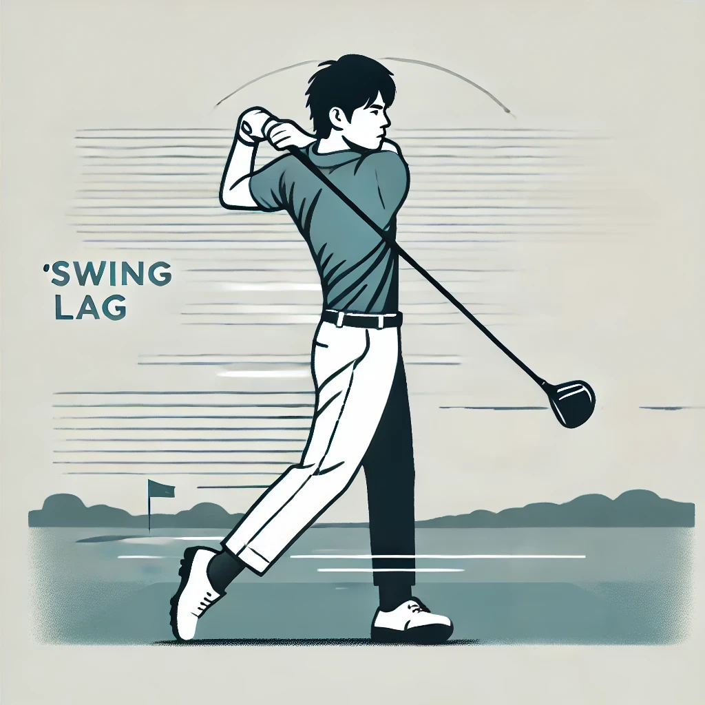 A-clean-minimalist-illustration-of-a-Japanese-male-golfer-captured-mid-swing-on-a-simplified-flat-design-golf-course.-The-golfer-is-in-motion-but-th.webp