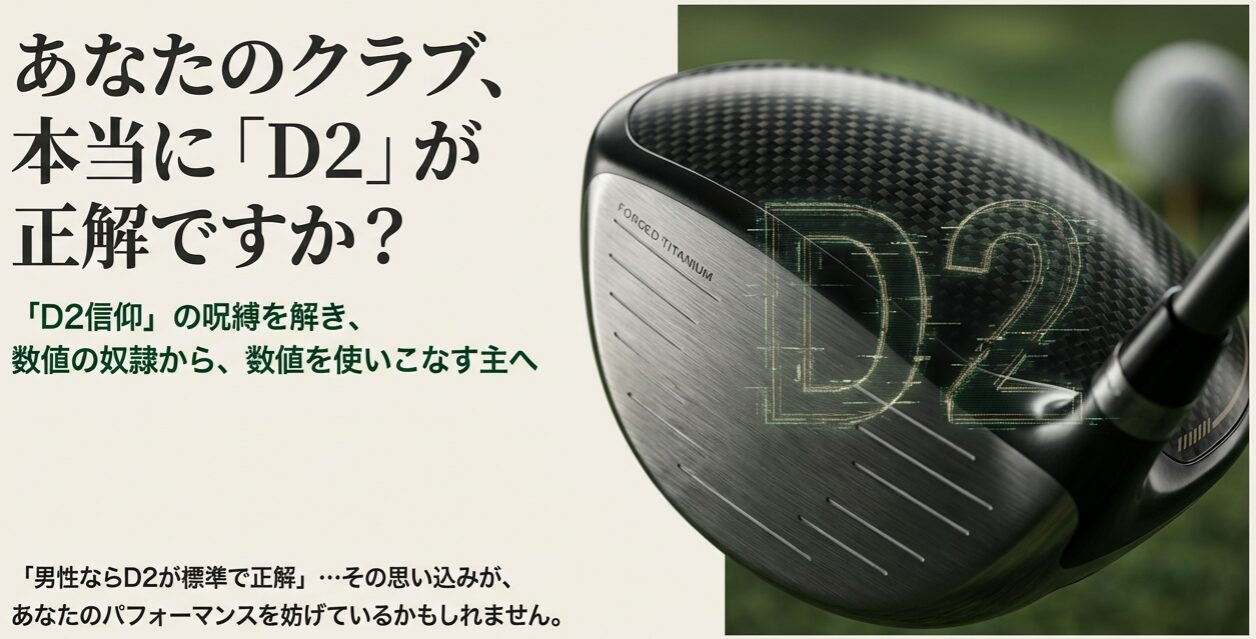 ゴルフクラブのバランスD2は本当に正解か?疑問を投げかけるイメージ