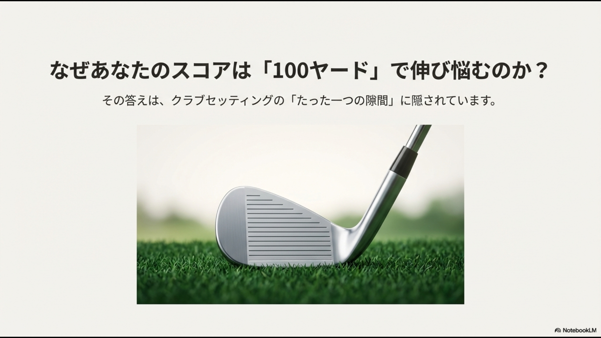 100ヤードのショットでスコアが伸び悩む原因と解決策としてのギャップウェッジ導入の提案