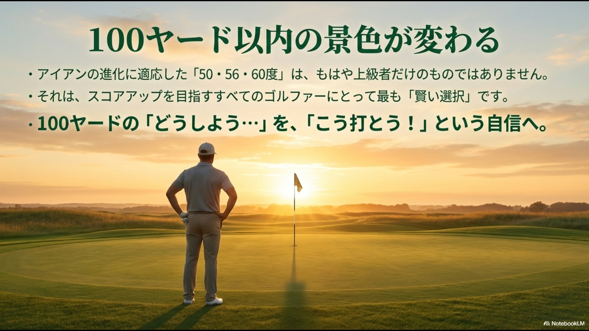 アイアンの進化に適応した50・56・60度セッティングが、自信とスコアアップをもたらす結論のまとめ