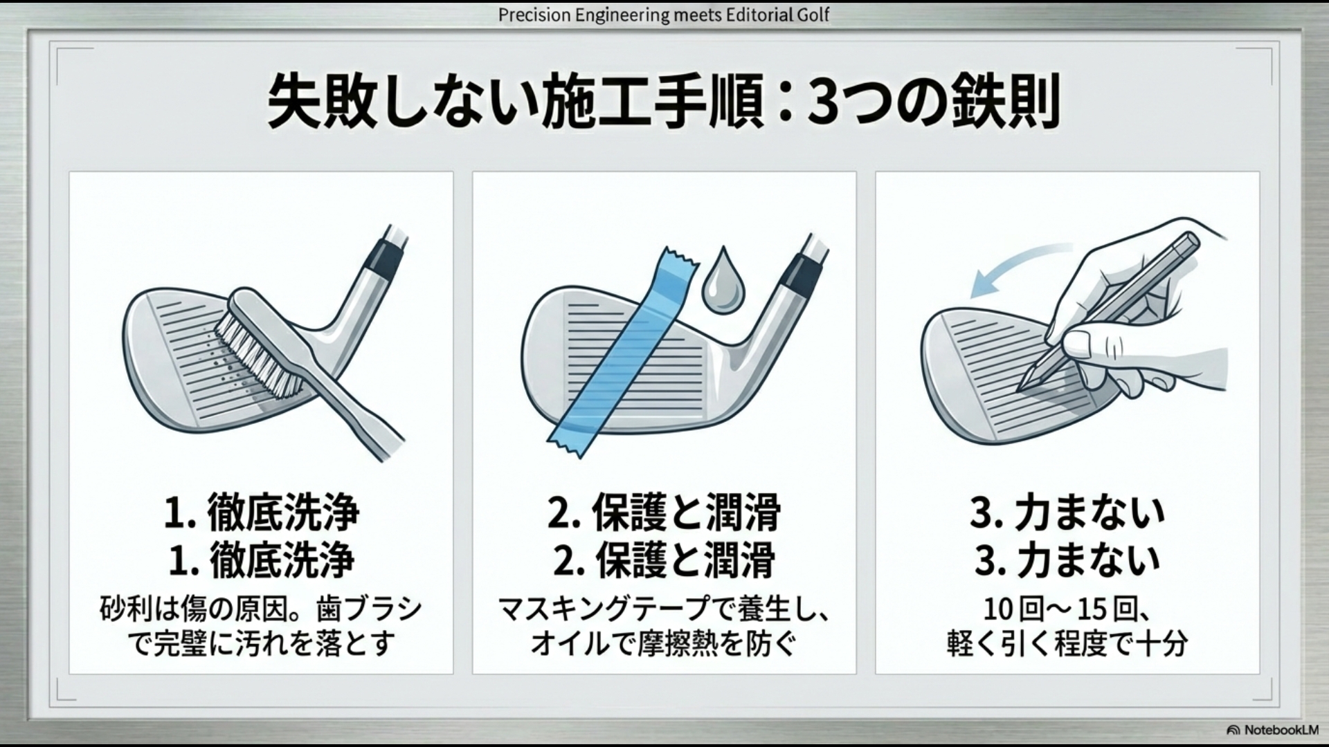 失敗しない溝シャープナーの正しい使い方：洗浄・マスキングテープ保護・力の入れ具合の3ステップ
