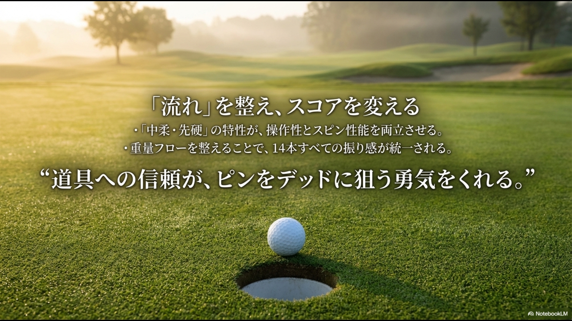 モーダス120を導入することで操作性とスピン性能を両立し、14本の振り感を統一してスコアアップを目指すまとめ