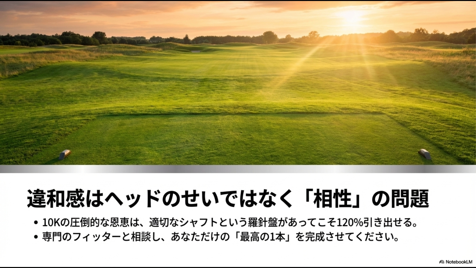 Qi10の10K性能を引き出すには適切なシャフトという羅針盤が必要であるというまとめ。