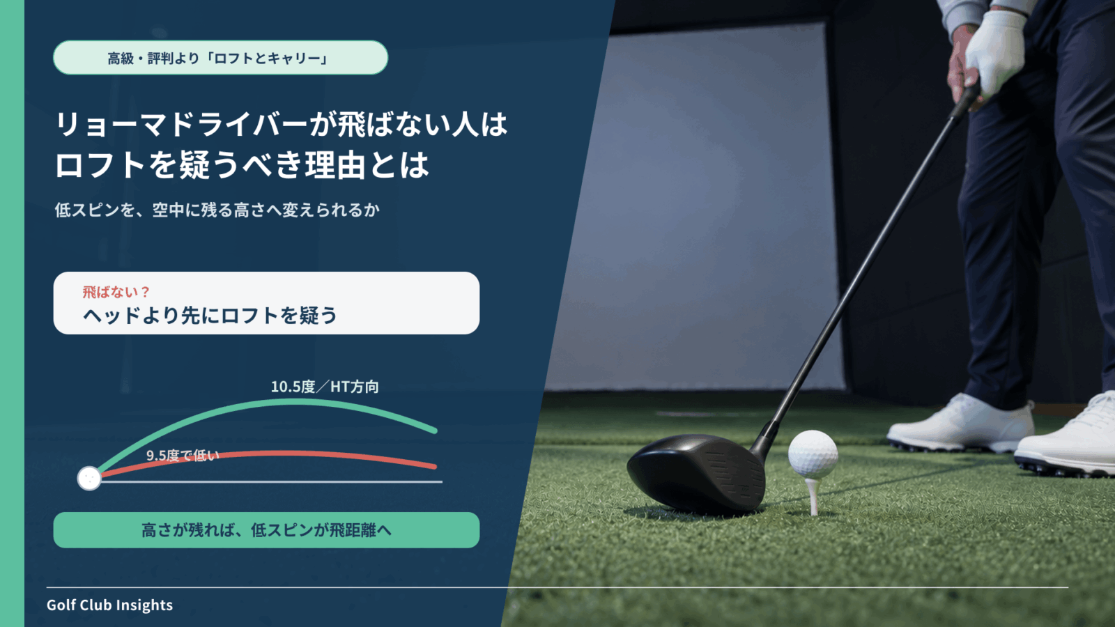 リョーマドライバーが飛ばない原因をロフトとキャリー適合で見直す記事アイキャッチ
