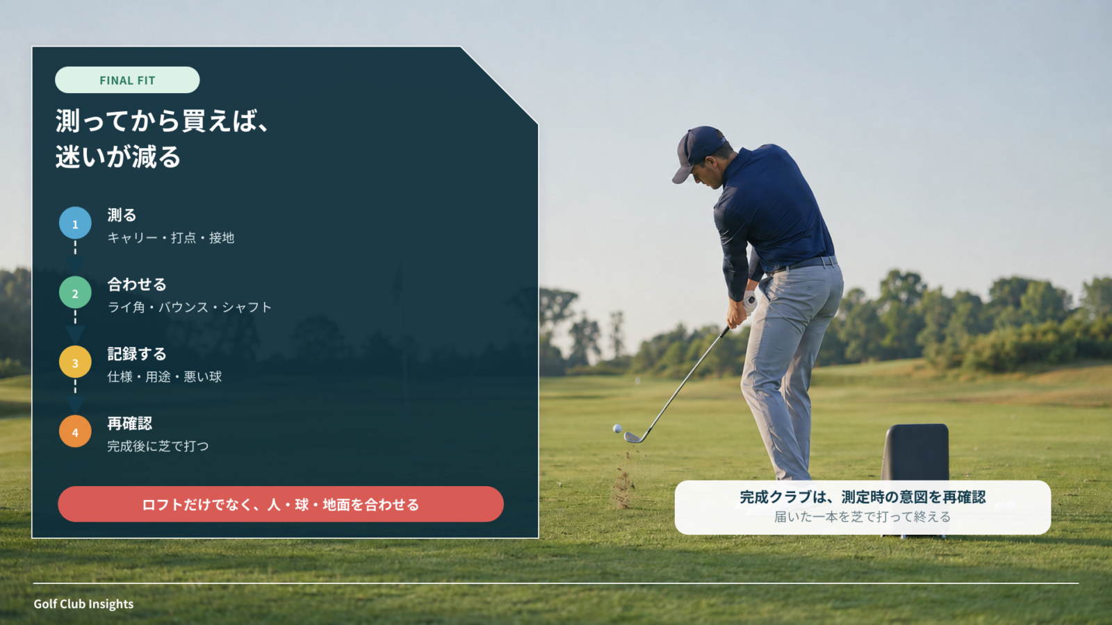 測定、仕様決定、記録、完成後の再確認でウェッジを選ぶまとめ
