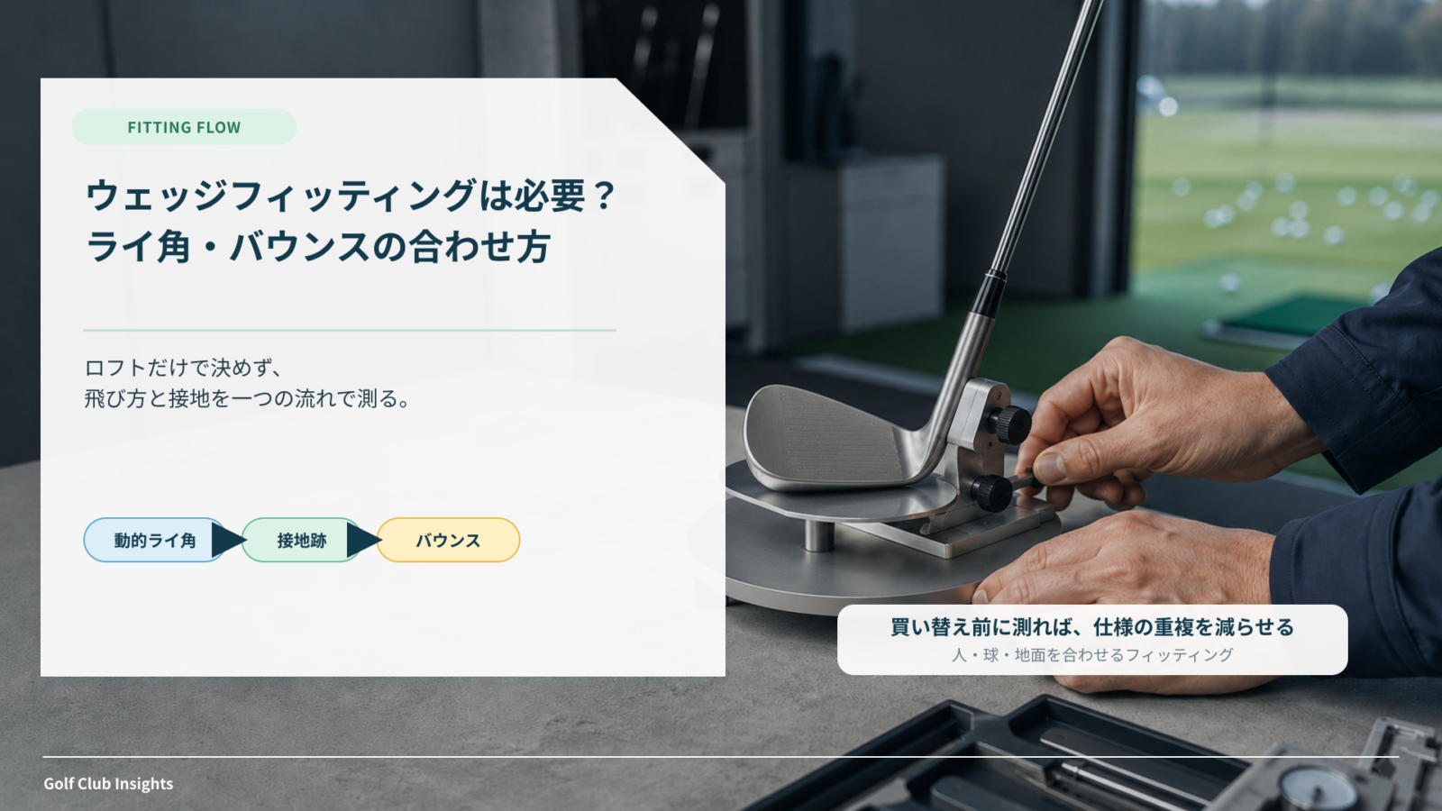 ウェッジの動的ライ角とソール接地を測るフィッティングのアイキャッチ